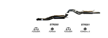 Redback Exhaust Twin 2 1/2" Cat Back System for Ford Falcon (09/2002 - 09/2005) - Brixton 4x4 - Buy Online Now!